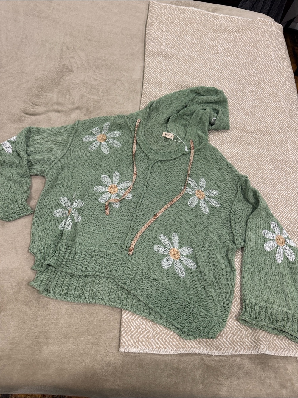 POL Sage Knit V-Neck Sweater